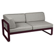 Fermob Bellevie Module d'angle - gauche 2 places Cerise noire B9 Taupe grisé B8 