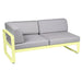 Fermob Bellevie Module d'angle - gauche 2 places Citron givré A6 Gris flanelle 79 