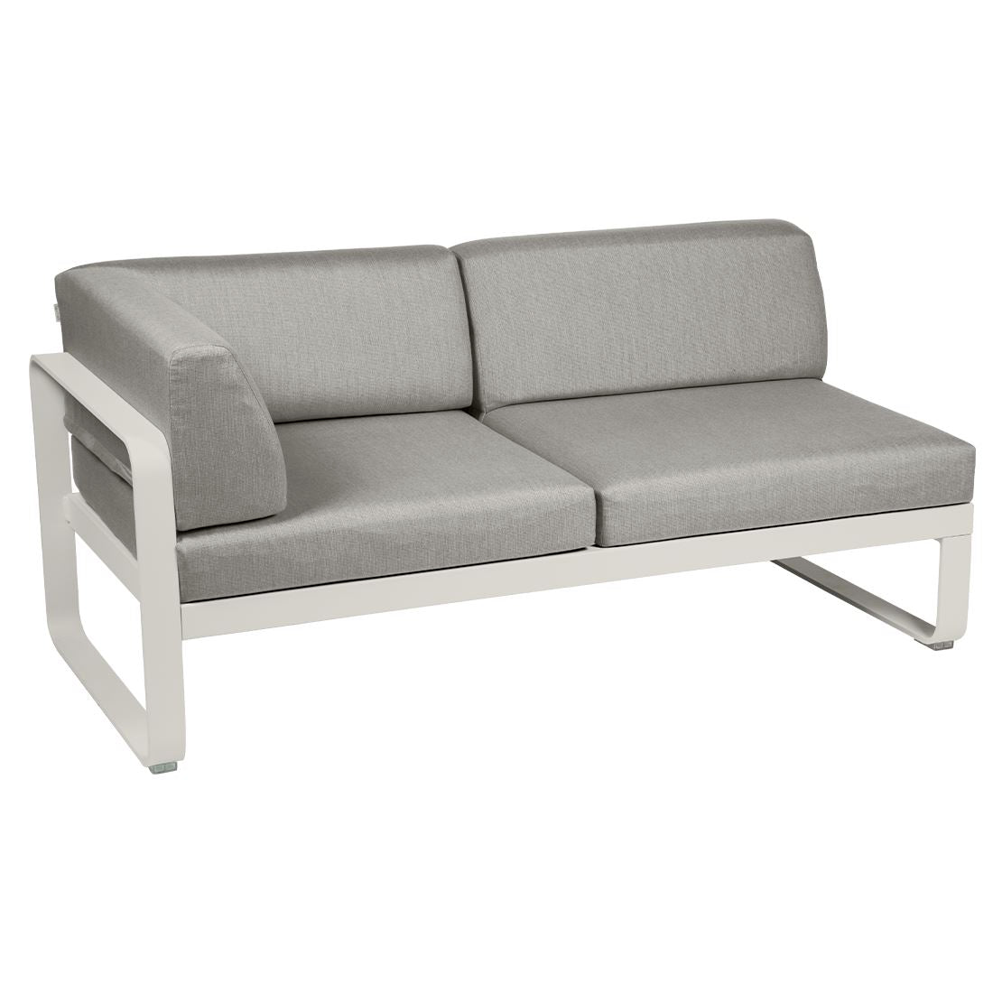 Fermob Bellevie Module d'angle - gauche 2 places Gris argile A5 Taupe grisé B8 