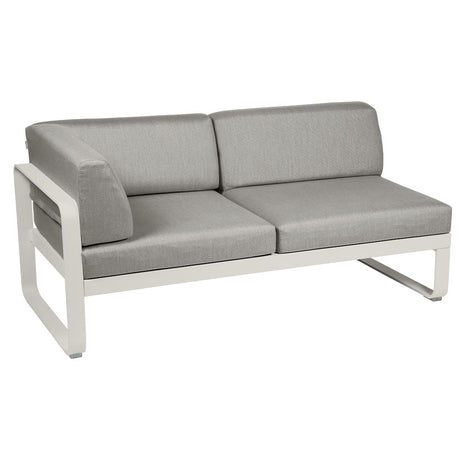 Fermob Bellevie Module d'angle - gauche 2 places Gris argile A5 Taupe grisé B8 