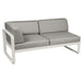 Fermob Bellevie Module d'angle - gauche 2 places Gris argile A5 Taupe grisé B8 