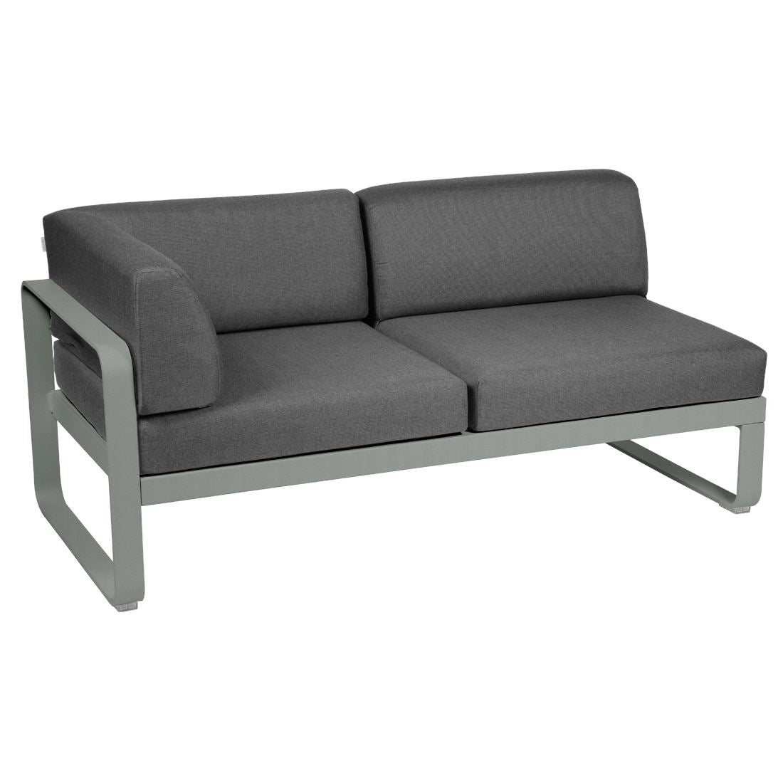 Fermob Bellevie Module d'angle - gauche 2 places Gris lapilli C7 Gris graphite A3 