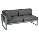 Fermob Bellevie Module d'angle - gauche 2 places Gris lapilli C7 Gris graphite A3 
