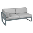 Fermob Bellevie Module d'angle - gauche 2 places Gris orage 26 Gris flanelle 79 