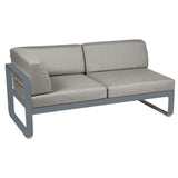 Fermob Bellevie Module d'angle - gauche 2 places Gris orage 26 Taupe grisé B8 