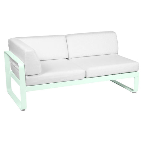 Fermob Bellevie Module d'angle - gauche 2 places Menthe glaciale A7 Blanc grisé 81 