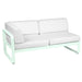 Fermob Bellevie Module d'angle - gauche 2 places Menthe glaciale A7 Blanc grisé 81 