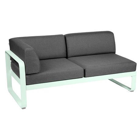 Fermob Bellevie Module d'angle - gauche 2 places Menthe glaciale A7 Gris graphite A3 