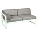 Fermob Bellevie Module d'angle - gauche 2 places Menthe glaciale A7 Taupe grisé B8 