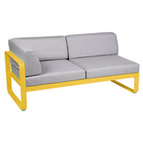 Fermob Bellevie Module d'angle - gauche 2 places Miel C6 Gris flanelle 79 