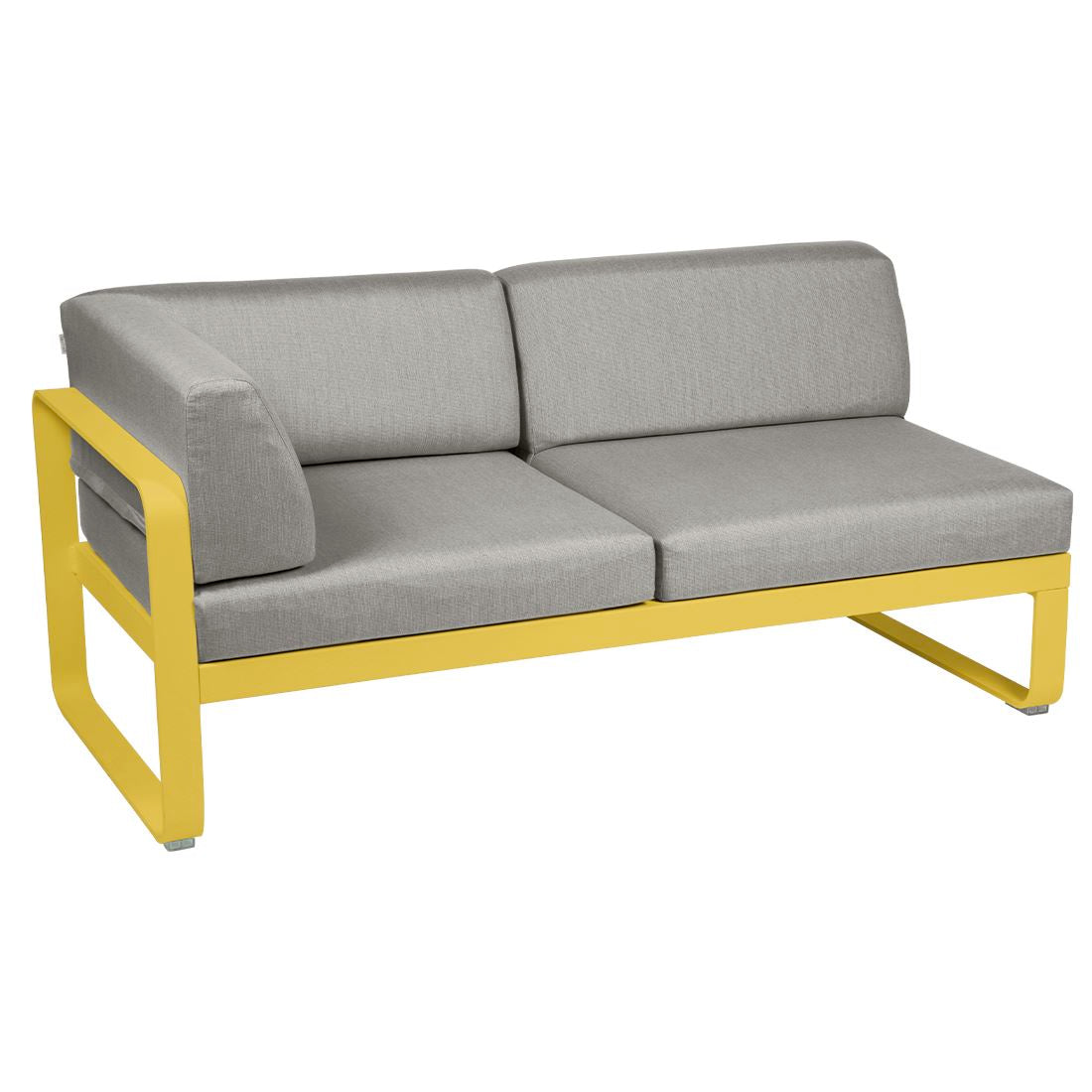 Fermob Bellevie Module d'angle - gauche 2 places Miel C6 Taupe grisé B8 