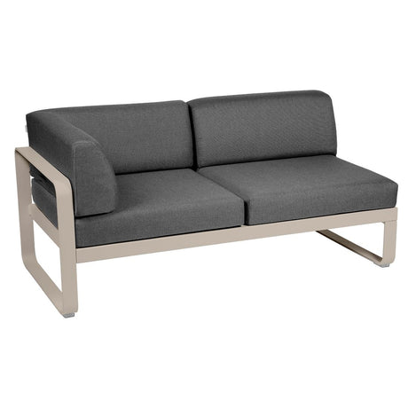 Fermob Bellevie Module d'angle - gauche 2 places Muscade 14 Gris graphite A3 