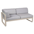 Fermob Bellevie Module d'angle - gauche 2 places Ocre rouge 20 Gris flanelle 79 