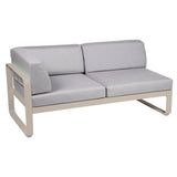 Fermob Bellevie Module d'angle - gauche 2 places Ocre rouge 20 Gris flanelle 79 