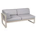 Fermob Bellevie Module d'angle - gauche 2 places Ocre rouge 20 Gris flanelle 79 