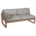 Fermob Bellevie Module d'angle - gauche 2 places Ocre rouge 20 Taupe grisé B8 