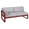 Fermob Bellevie Module d'angle - gauche 2 places Piment 43 Gris flanelle 79 