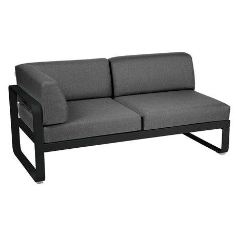 Fermob Bellevie Module d'angle - gauche 2 places Réglisse 42 Gris graphite A3 