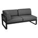 Fermob Bellevie Module d'angle - gauche 2 places Réglisse 42 Gris graphite A3 
