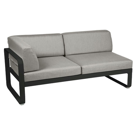 Fermob Bellevie Module d'angle - gauche 2 places Réglisse 42 Taupe grisé B8 