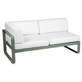 Fermob Bellevie Module d'angle - gauche 2 places Romarin 48 Blanc grisé 81 