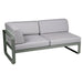 Fermob Bellevie Module d'angle - gauche 2 places Romarin 48 Gris flanelle 79 