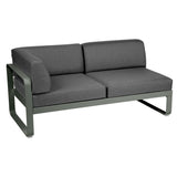 Fermob Bellevie Module d'angle - gauche 2 places Romarin 48 Gris graphite A3 