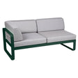 Fermob Bellevie Module d'angle - gauche 2 places Vert cèdre 02 Gris flanelle 79 