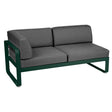 Fermob Bellevie Module d'angle - gauche 2 places Vert cèdre 02 Gris graphite A3 