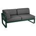 Fermob Bellevie Module d'angle - gauche 2 places Vert cèdre 02 Gris graphite A3 