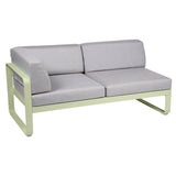 Fermob Bellevie Module d'angle - gauche 2 places Vert tilleul 65 Gris flanelle 79 
