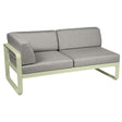 Fermob Bellevie Module d'angle - gauche 2 places Vert tilleul 65 Taupe grisé B8 