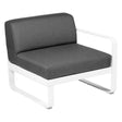 Fermob Bellevie Module Droit 1 place Blanc coton 01 Gris graphite A3 