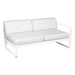 Fermob Bellevie Module droit 2 places Blanc coton 01 Blanc grisé 81 