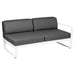 Fermob Bellevie Module droit 2 places Blanc coton 01 Gris graphite A3 