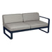 Fermob Bellevie Module droit 2 places Bleu abysse 92 Taupe grisé B8 