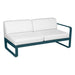Fermob Bellevie Module droit 2 places Bleu acapulco 21 Blanc grisé 81 