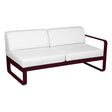 Fermob Bellevie Module droit 2 places Cerise noire B9 Blanc grisé 81 
