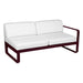 Fermob Bellevie Module droit 2 places Cerise noire B9 Blanc grisé 81 