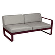 Fermob Bellevie Module droit 2 places Cerise noire B9 Taupe grisé B8 