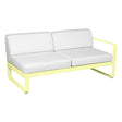 Fermob Bellevie Module droit 2 places Citron givré A6 Blanc grisé 81 
