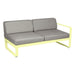 Fermob Bellevie Module droit 2 places Citron givré A6 Taupe grisé B8 