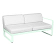 Fermob Bellevie Module droit 2 places Menthe glaciale A7 Blanc grisé 81 