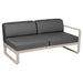 Fermob Bellevie Module droit 2 places Muscade 14 Gris graphite A3 