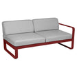 Fermob Bellevie Module droit 2 places Piment 43 Gris flanelle 79 