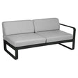 Fermob Bellevie Module droit 2 places Réglisse 42 Gris flanelle 79 