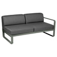 Fermob Bellevie Module droit 2 places Romarin 48 Gris graphite A3 