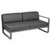 Fermob Bellevie Module droit 2 places Romarin 48 Gris graphite A3 