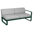 Fermob Bellevie Module droit 2 places Vert cèdre 02 Gris flanelle 79 