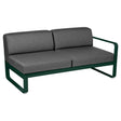 Fermob Bellevie Module droit 2 places Vert cèdre 02 Gris graphite A3 